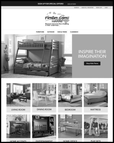 Furniture Express Hawaii Website